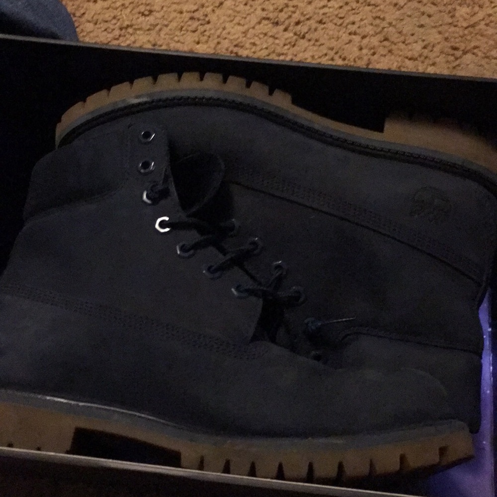 Navy blue timberland boots
